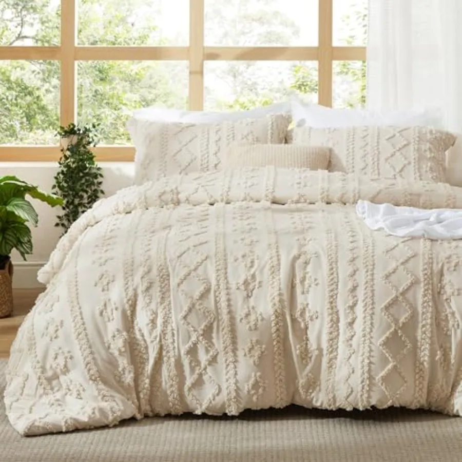 Tufted Boho Comforter Set Size - Beige Boho Bed Set, GentleSoft™ 3 Pieces Farmhouse-Style Embroidery Bedding, Gifts for Woman,
Tufted Boho Comforter Set Size - Beige Boho Bed Set, GentleSoft™ 3 Pieces Farmhouse-Style Embroidery Bedding, Gifts for Woman,