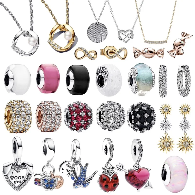 New High quality DIY beads 925 Sterling Silver Fit original charm bracelet classic luxury ladies jewelry Christmas Gift
New High quality DIY beads 925 Sterling Silver Fit original charm bracelet classic luxury ladies jewelry Christmas Gift