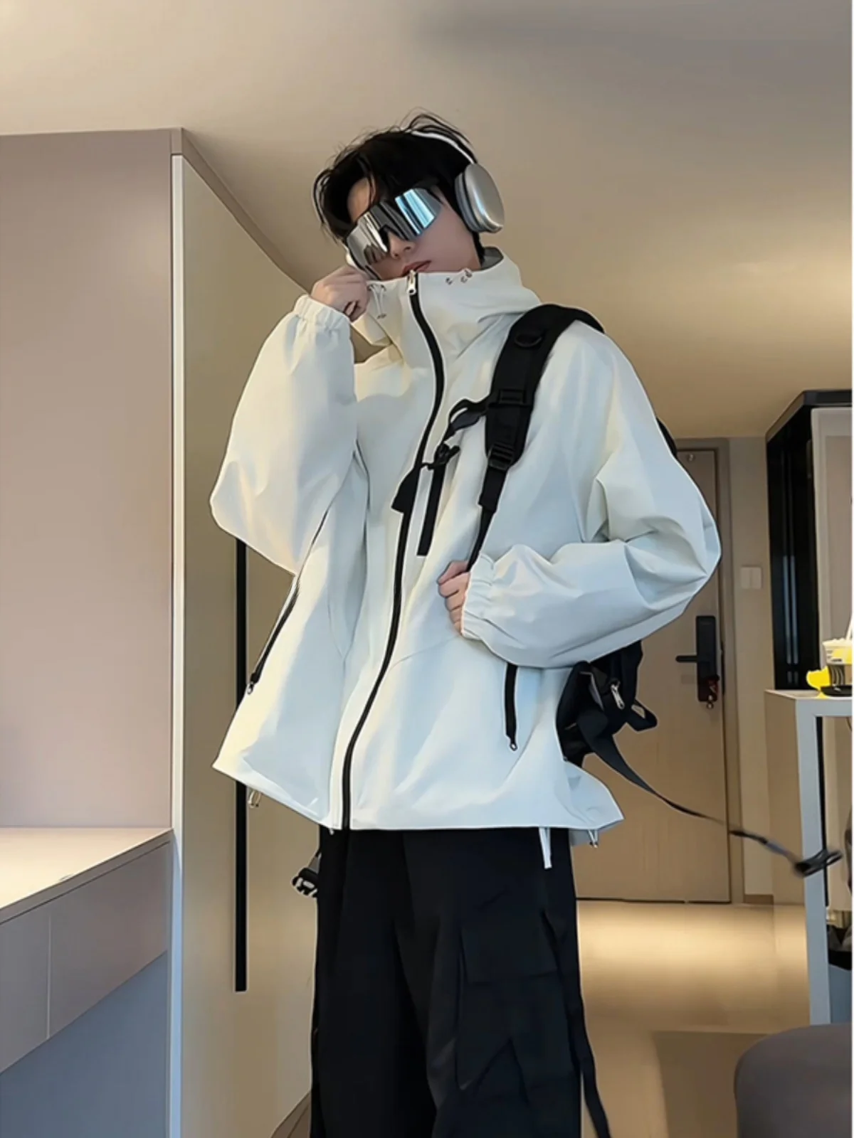 Двусторонняя куртка для активного отдыха и альпинизма, молодежная, модная, осенне-зимняя, теплая, из полиэфирного волокна, с длинными рукавами, на молнии
Двусторонняя куртка для активного отдыха и альпинизма, молодежная, модная, осенне-зимняя, теплая, из полиэфирного волокна, с длинными рукавами, на молнии