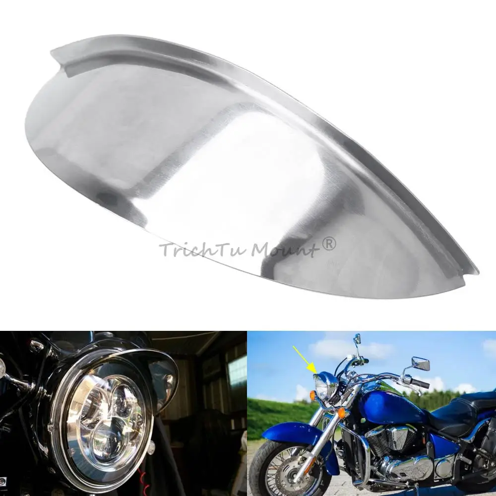 7 Inch Universal Chrome Motorcycle Headlight Visor - Stainless Steel Sun Shield for Honda VT1100/Suzuki VL800/Yamaha V-Star
7 Inch Universal Chrome Motorcycle Headlight Visor - Stainless Steel Sun Shield for Honda VT1100/Suzuki VL800/Yamaha V-Star