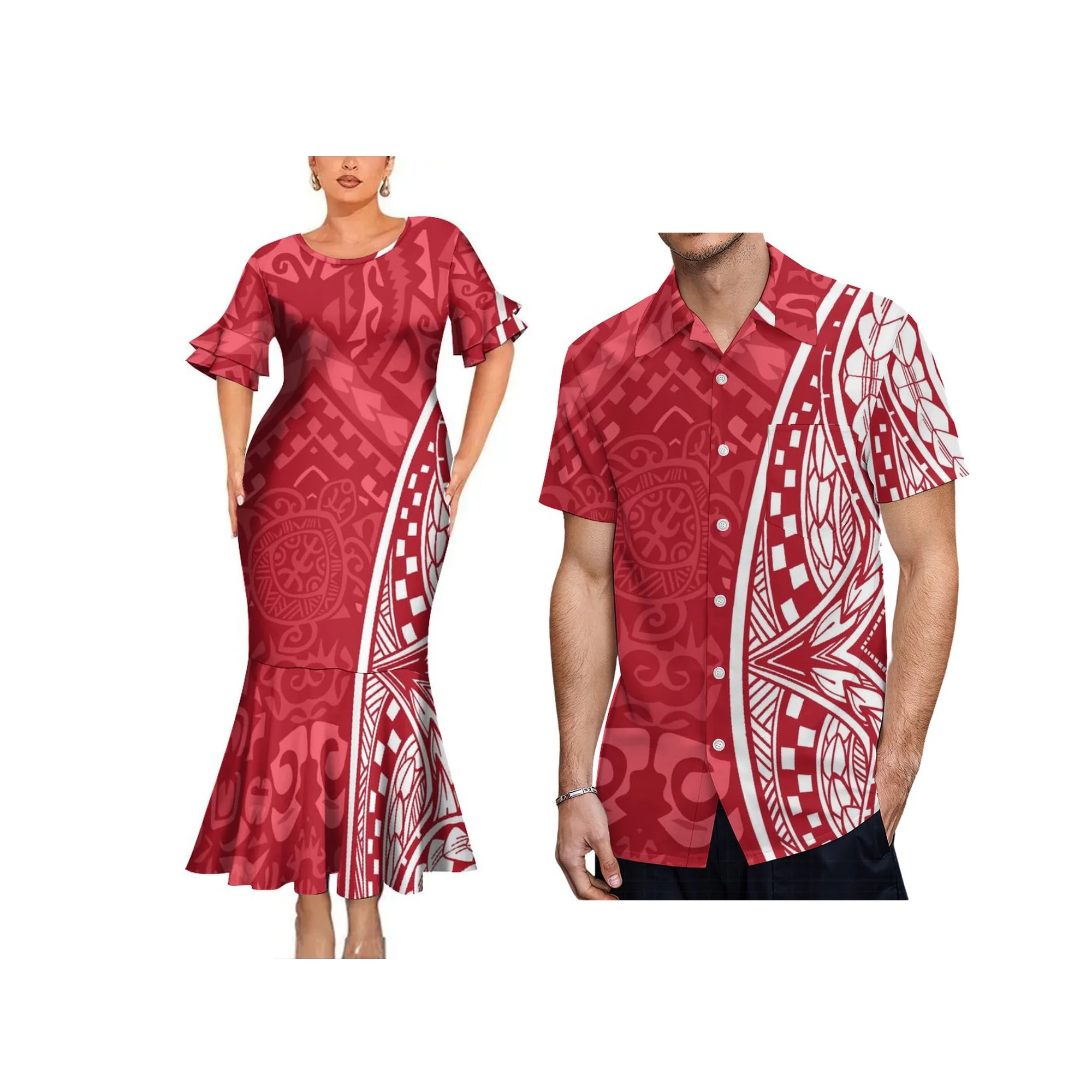 New Hot Sale Couple Clothes 2 Pcs Custom Samoa Tonga Polynesian Tribal Women Crew Neck Mermaid Prom Dress Match Men Shirts
New Hot Sale Couple Clothes 2 Pcs Custom Samoa Tonga Polynesian Tribal Women Crew Neck Mermaid Prom Dress Match Men Shirts