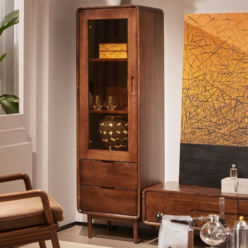 Black walnut solid wood TV side cabinet small apartment living room storage display cabinet locker wine cabinet
Black walnut solid wood TV side cabinet small apartment living room storage display cabinet locker wine cabinet