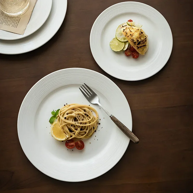 High Value Retro Ceramic Flat Household Tableware Vegetable Relief Creative Thread Large Western Pasta Plate
High Value Retro Ceramic Flat Household Tableware Vegetable Relief Creative Thread Large Western Pasta Plate