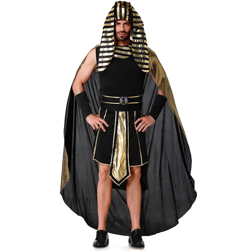 Men Egyptian Pharaoh Cosplay Halloween Egypt Traditional King Robe Costumes Carnival Purim Stage Show Role Play Bar Party Dress
Men Egyptian Pharaoh Cosplay Halloween Egypt Traditional King Robe Costumes Carnival Purim Stage Show Role Play Bar Party Dress
