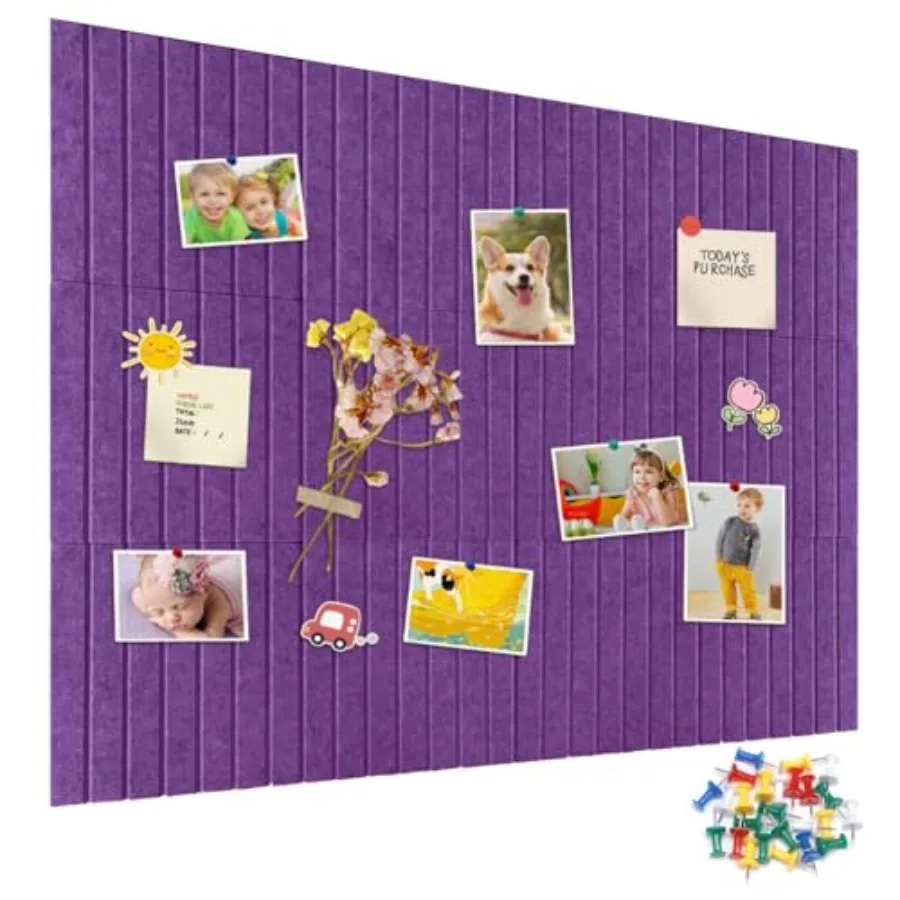 15 Pack Felt Bulletin Board, 35" x 59" Large Pinboard with 30 Push Pins, Felt Pin Board, Self-Adhesive Cork Board Tiles for Hom
15 Pack Felt Bulletin Board, 35" x 59" Large Pinboard with 30 Push Pins, Felt Pin Board, Self-Adhesive Cork Board Tiles for Hom