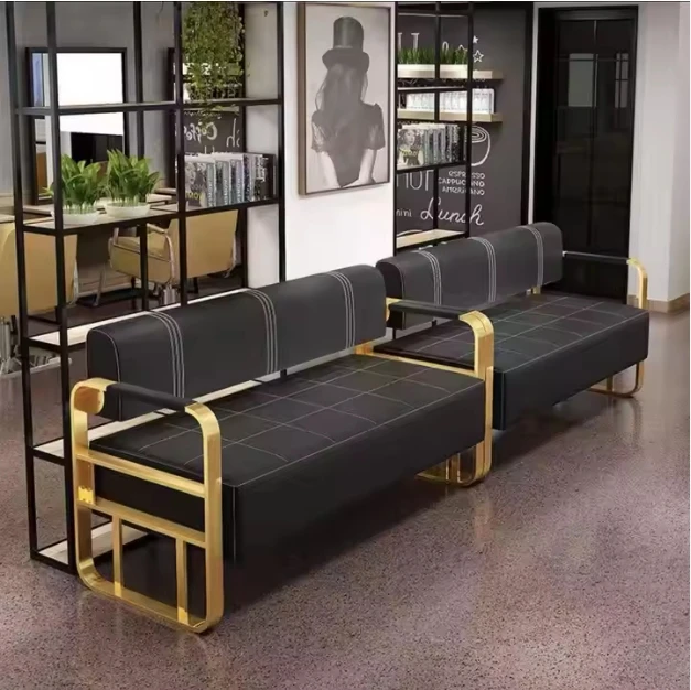 Golden Salon Furniture Beauty Salon Barber Shop Waiting Chair High Quality Waiting Sofa
Golden Salon Furniture Beauty Salon Barber Shop Waiting Chair High Quality Waiting Sofa