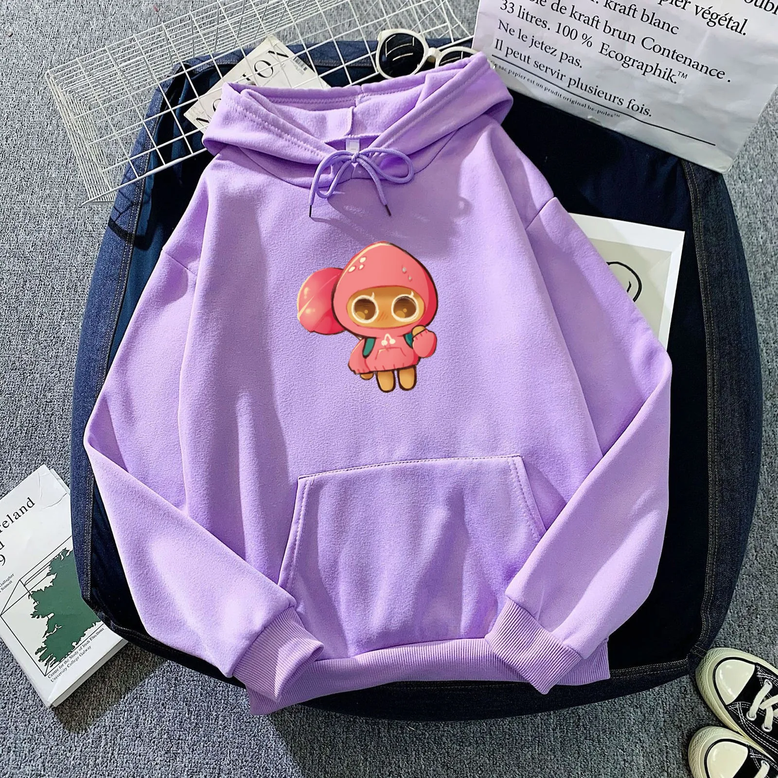 Strawberry Cookie Funny Cartoon Hoodies Printed Cookie Run Hoodie Women Loose Autumn Streetwear Tops Kawaii Sweatshirt Vintage
Strawberry Cookie Funny Cartoon Hoodies Printed Cookie Run Hoodie Women Loose Autumn Streetwear Tops Kawaii Sweatshirt Vintage