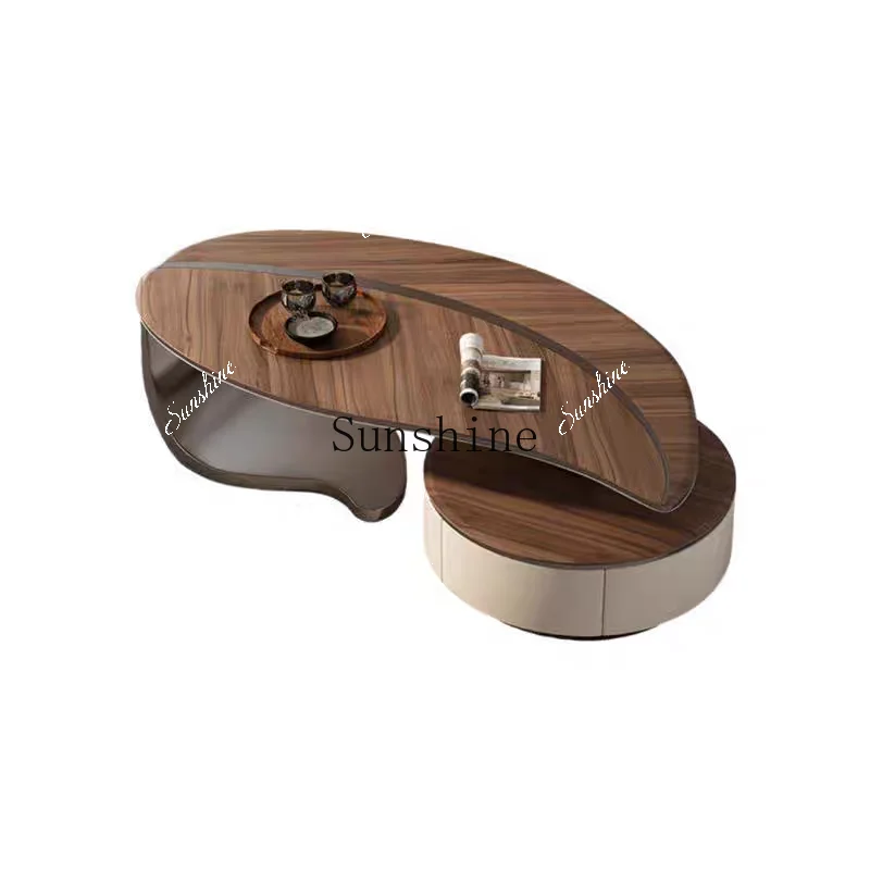 Walnut special-shaped leaf coffee table design light luxury size apartment living room home FT
Walnut special-shaped leaf coffee table design light luxury size apartment living room home FT