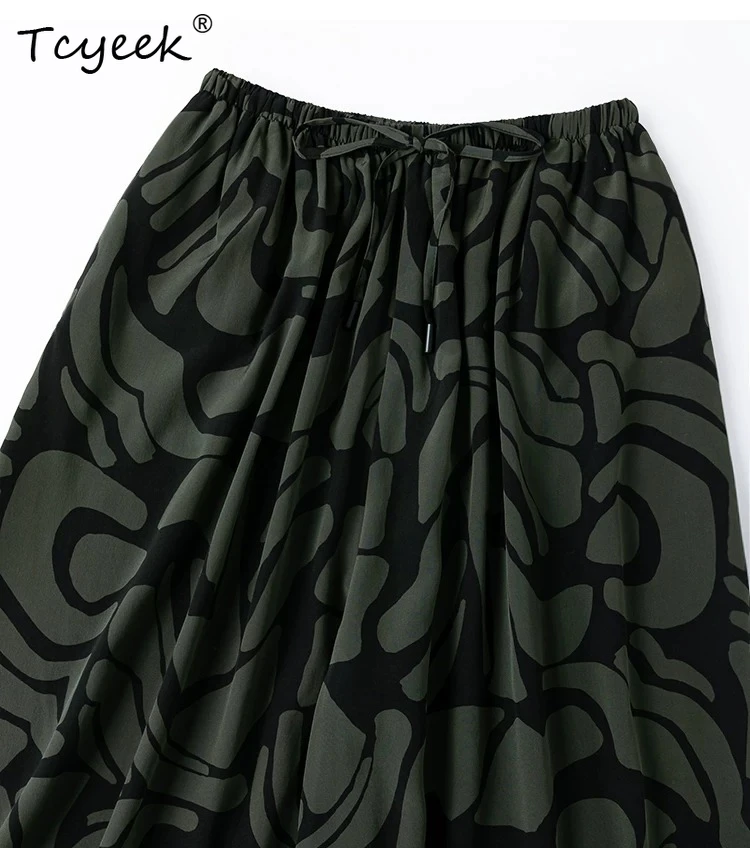 Tcyeek 100% Natural Mulberry Silk Casual Pants Women 2026 Summer Clothes Wide Leg Pants Woman Lace-up Print Pantalones De Mujer
Tcyeek 100% Natural Mulberry Silk Casual Pants Women 2026 Summer Clothes Wide Leg Pants Woman Lace-up Print Pantalones De Mujer
