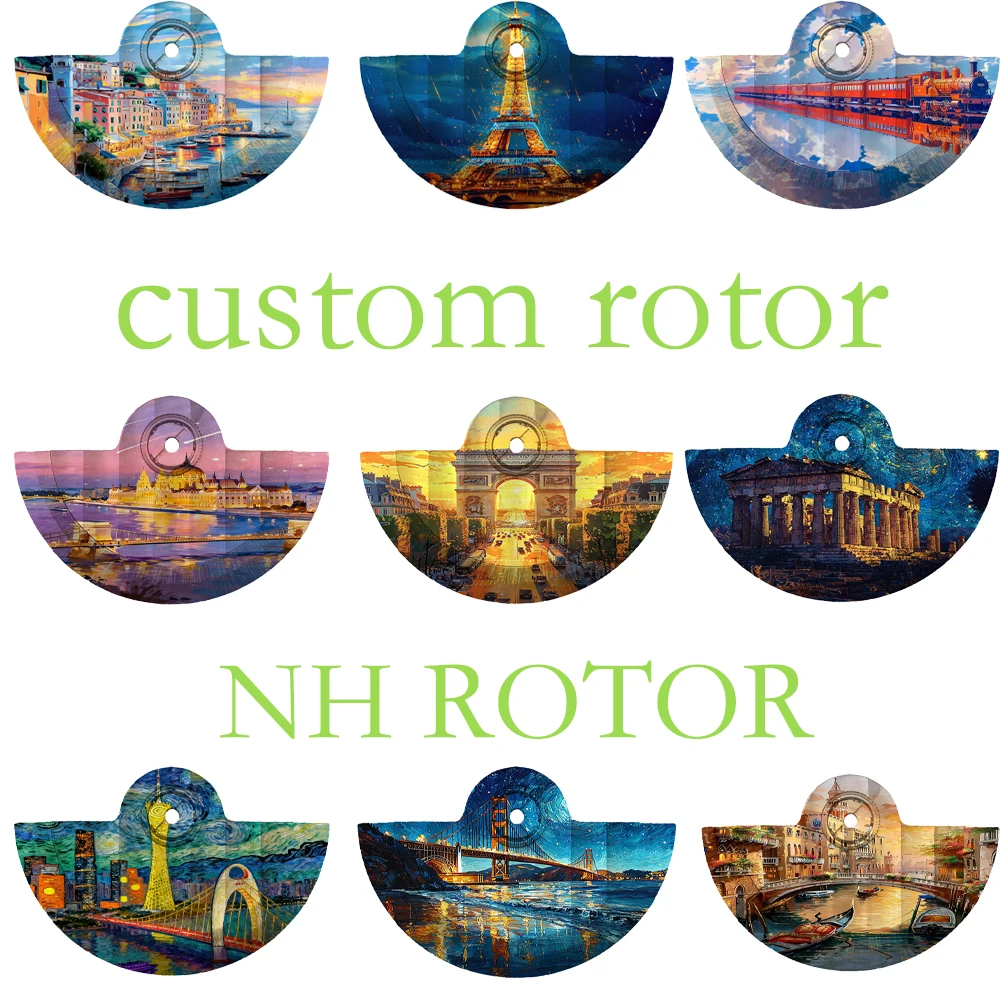 Ротор City Pattern NH35 для часов, осциллирующий весовой ротор, совместимый с механизмами NH34, NH35, NH38, запасные части.
Ротор City Pattern NH35 для часов, осциллирующий весовой ротор, совместимый с механизмами NH34, NH35, NH38, запасные части.