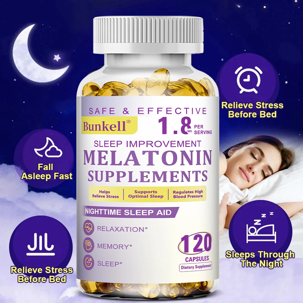 Melatonin Supplement - Healthy Sleep, Improve Sleep Quality, Help Deep Sleep, Immunity Support,120 Capsules
Melatonin Supplement - Healthy Sleep, Improve Sleep Quality, Help Deep Sleep, Immunity Support,120 Capsules