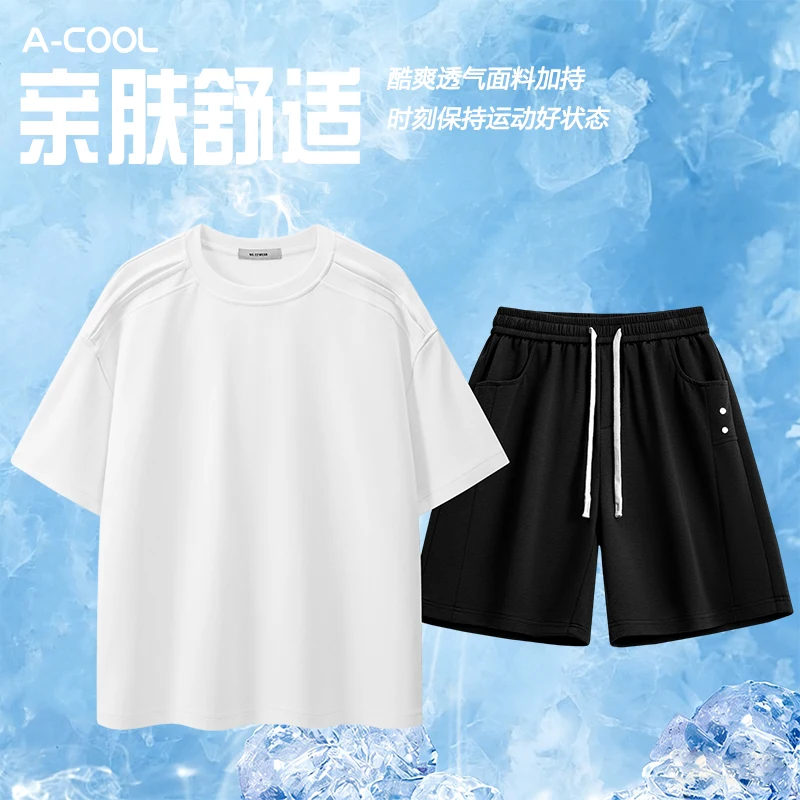 2026 Summer New Trend Men's Short-Sleeved T-Shirt and Shorts Set - Casual, Loose-Fitting, Large Size Two-Piece Set
2026 Summer New Trend Men's Short-Sleeved T-Shirt and Shorts Set - Casual, Loose-Fitting, Large Size Two-Piece Set
