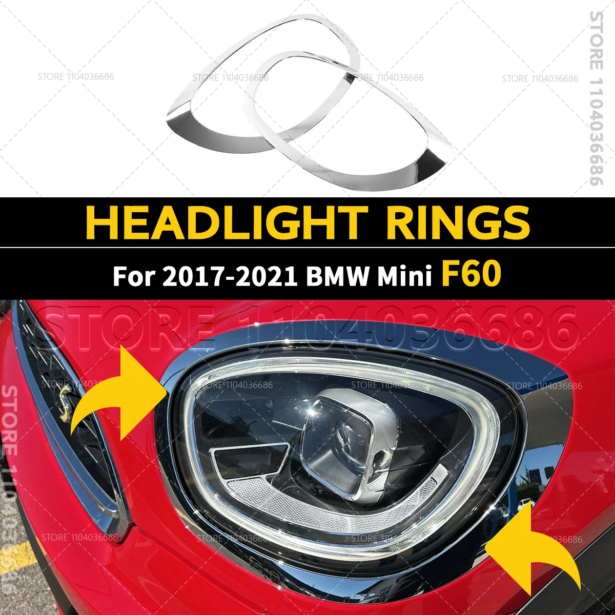 Для 2017-2021 F60 BMW Mini Cooper Countryman хромированные накладки на фары, кольца, хромированная накладка 51137388117 51137388118
Для 2017-2021 F60 BMW Mini Cooper Countryman хромированные накладки на фары, кольца, хромированная накладка 51137388117 51137388118