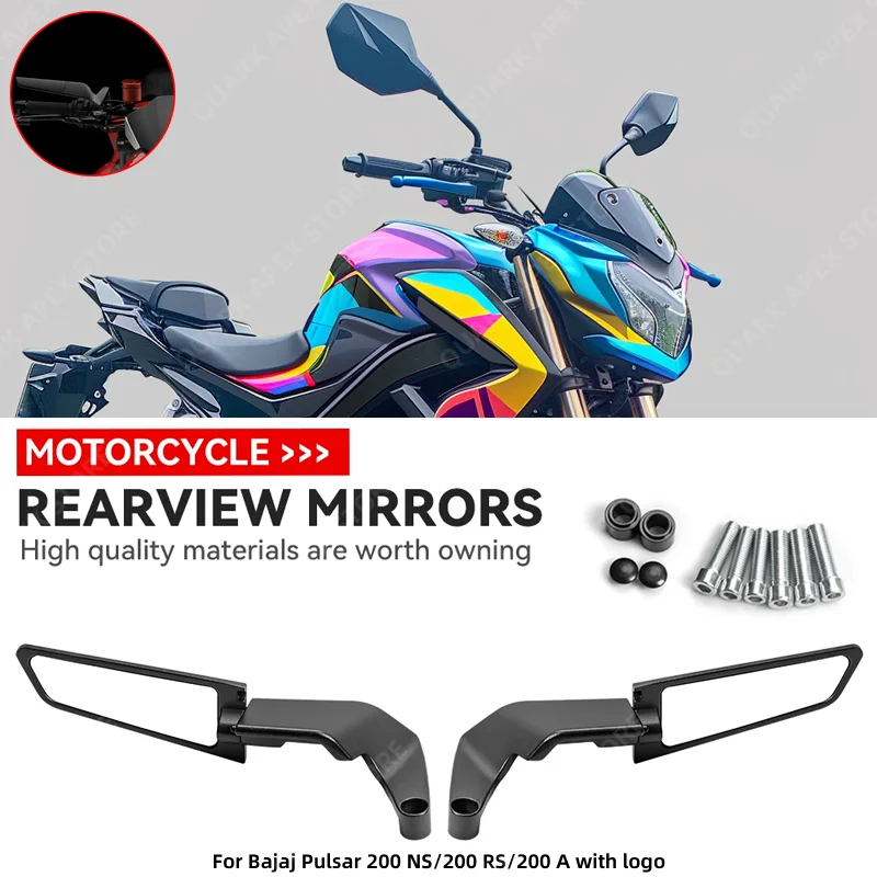 Вращающиеся регулируемые зеркала для Мотоцикла Bajaj Pulsar 200 NS/200 RS/200 A с логотипом
Вращающиеся регулируемые зеркала для Мотоцикла Bajaj Pulsar 200 NS/200 RS/200 A с логотипом