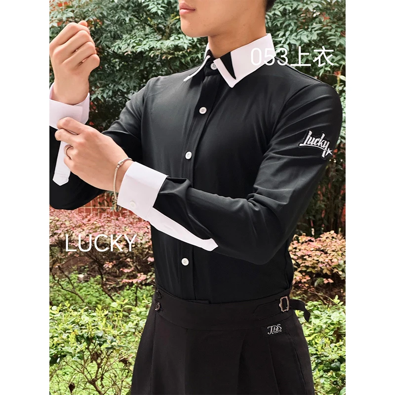 Men Latin Dance Shirts Black Long Sleeves Adult Male Ballroom Dance Competition Clothing Salsa Dancewear Performance Tops SS2171
Men Latin Dance Shirts Black Long Sleeves Adult Male Ballroom Dance Competition Clothing Salsa Dancewear Performance Tops SS2171
