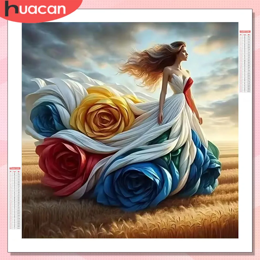 HUACAN Full Square Round Diamond Painting Woman Portrait 5D Diy Diamond Mosaic Rose Flower Handmade Kits Diy Home Decoration
HUACAN Full Square Round Diamond Painting Woman Portrait 5D Diy Diamond Mosaic Rose Flower Handmade Kits Diy Home Decoration