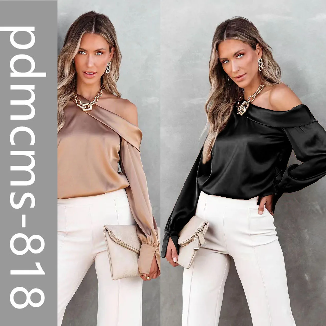 2025 новая европейская и американская осенне-зимняя сексуальная рубашка с длинными рукавами и наклонными плечами INS, повседневный женский свободный атласный топ
2025 новая европейская и американская осенне-зимняя сексуальная рубашка с длинными рукавами и наклонными плечами INS, повседневный женский свободный атласный топ