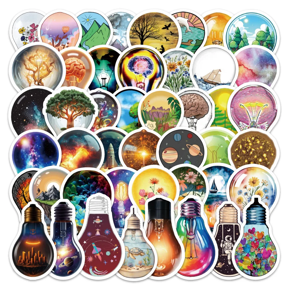 50PCS World in Light Bulb Scenery Cartoon Graffiti Decorative Suitcase Water Cup Mobile Case iPad Waterproof Sticker Kids Toy
50PCS World in Light Bulb Scenery Cartoon Graffiti Decorative Suitcase Water Cup Mobile Case iPad Waterproof Sticker Kids Toy