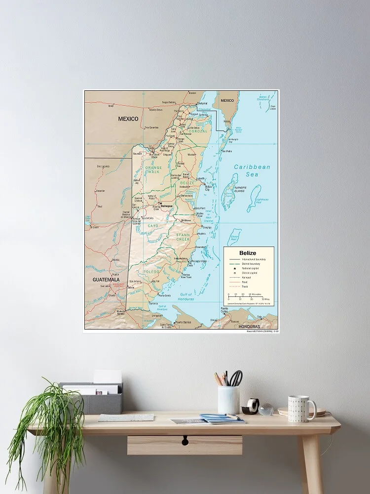Belize Physical Geography Physiographic Map, Art Print Canvas Poster, Living Room Decor, Home Wall Picture
Belize Physical Geography Physiographic Map, Art Print Canvas Poster, Living Room Decor, Home Wall Picture