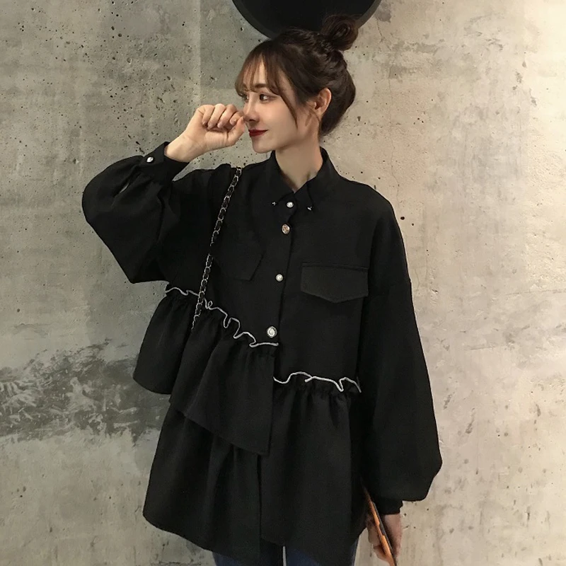 2023 New Spring and Autumn Korean Edition Student Hong Kong Style Shirt Coat Women's Retro Irregular Loose Long Sleeve Shirt Top
2023 New Spring and Autumn Korean Edition Student Hong Kong Style Shirt Coat Women's Retro Irregular Loose Long Sleeve Shirt Top