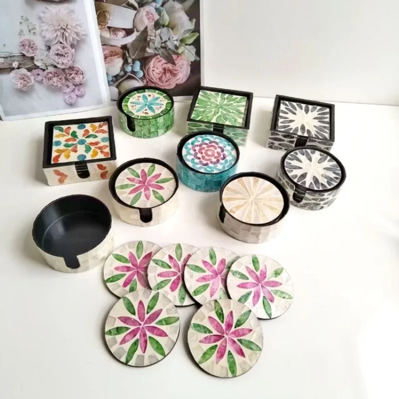 Handmade Shell Coaster Set Creative Colorful Insulation Placemat Light Luxury Natural Shell Tea Coaster Home Desktop Decoration
Handmade Shell Coaster Set Creative Colorful Insulation Placemat Light Luxury Natural Shell Tea Coaster Home Desktop Decoration
