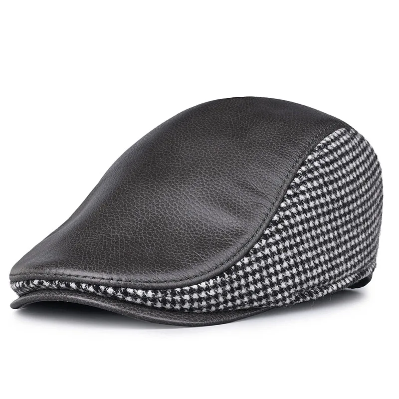 Men Real Leather Beret Male Thin Hats 55-61 cm Grey/Brown Forward Cap Leisure Duckbill Casquette Golf The Driver
Men Real Leather Beret Male Thin Hats 55-61 cm Grey/Brown Forward Cap Leisure Duckbill Casquette Golf The Driver