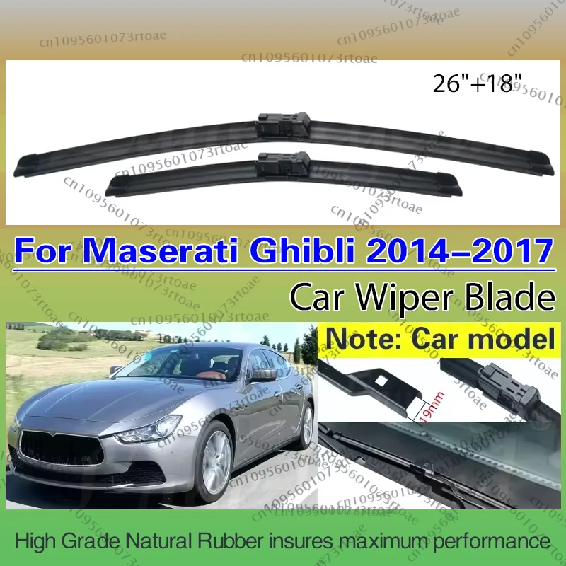 Автомобильные щетки стеклоочистителя для Maserati Ghibli 2014 2015 2016 2017, лобовое стекло, щетка от дождя для переднего окна 26 "+ 18" автомобильные аксессуары 
Автомобильные щетки стеклоочистителя для Maserati Ghibli 2014 2015 2016 2017, лобовое стекло, щетка от дождя для переднего окна 26 "+ 18" автомобильные аксессуары