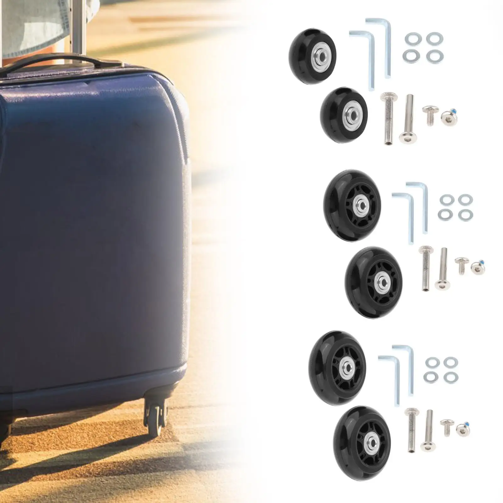 Сменные колеса для чемодана, универсальные бесшумные аксессуары, дорожные колеса для багажа
Сменные колеса для чемодана, универсальные бесшумные аксессуары, дорожные колеса для багажа