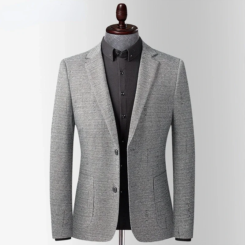 New 2023 Autumn Winter Knitted Blazer Jacket Slim Fit Outwear Smart Casual High Quality Young Men Suit for Party
New 2023 Autumn Winter Knitted Blazer Jacket Slim Fit Outwear Smart Casual High Quality Young Men Suit for Party