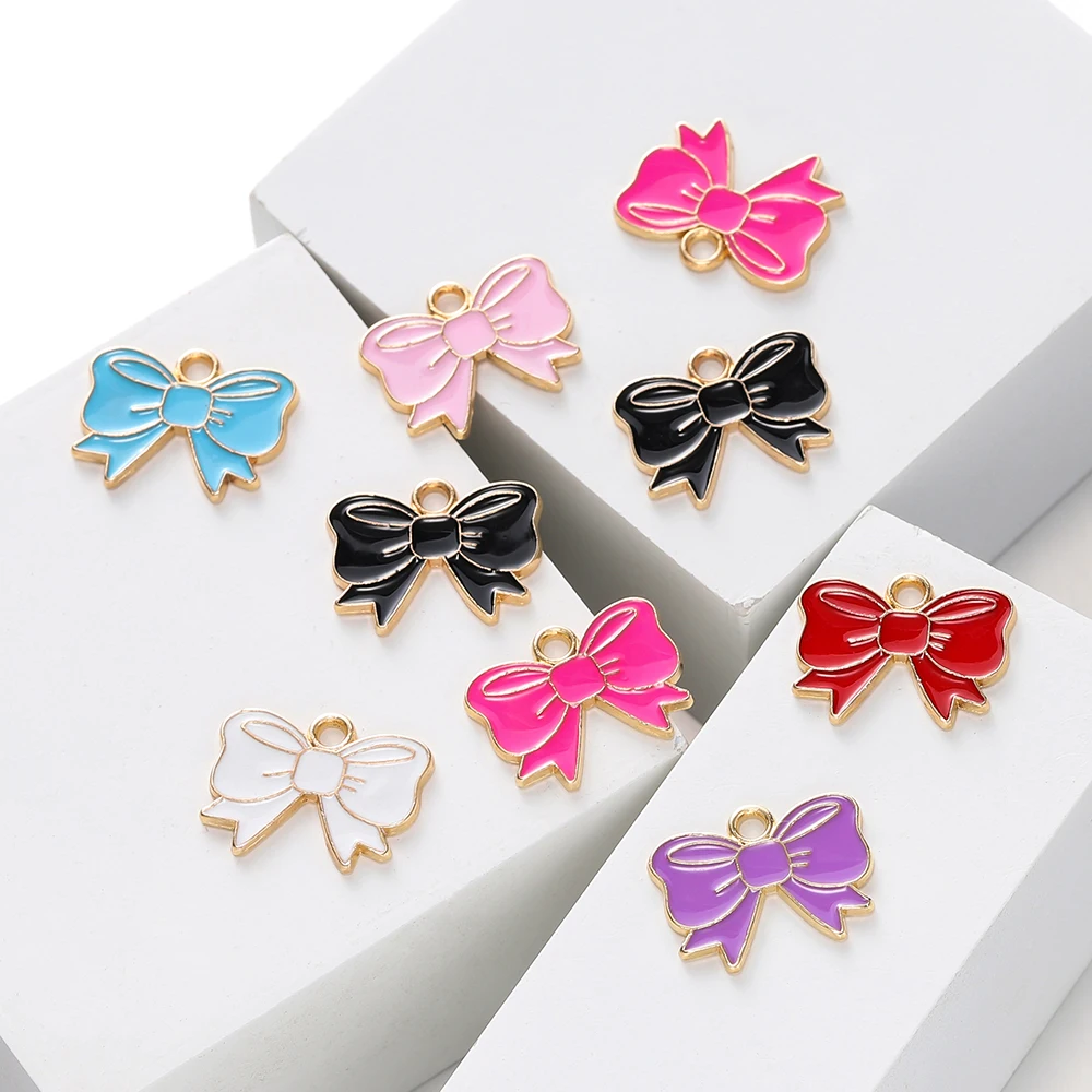5pcs/Lot Cute Enamel Alloy Dripping Bow Charms Pendants for DIY Beaded Bracelet Necklace Jewelry Accessories Making Accessories
5pcs/Lot Cute Enamel Alloy Dripping Bow Charms Pendants for DIY Beaded Bracelet Necklace Jewelry Accessories Making Accessories