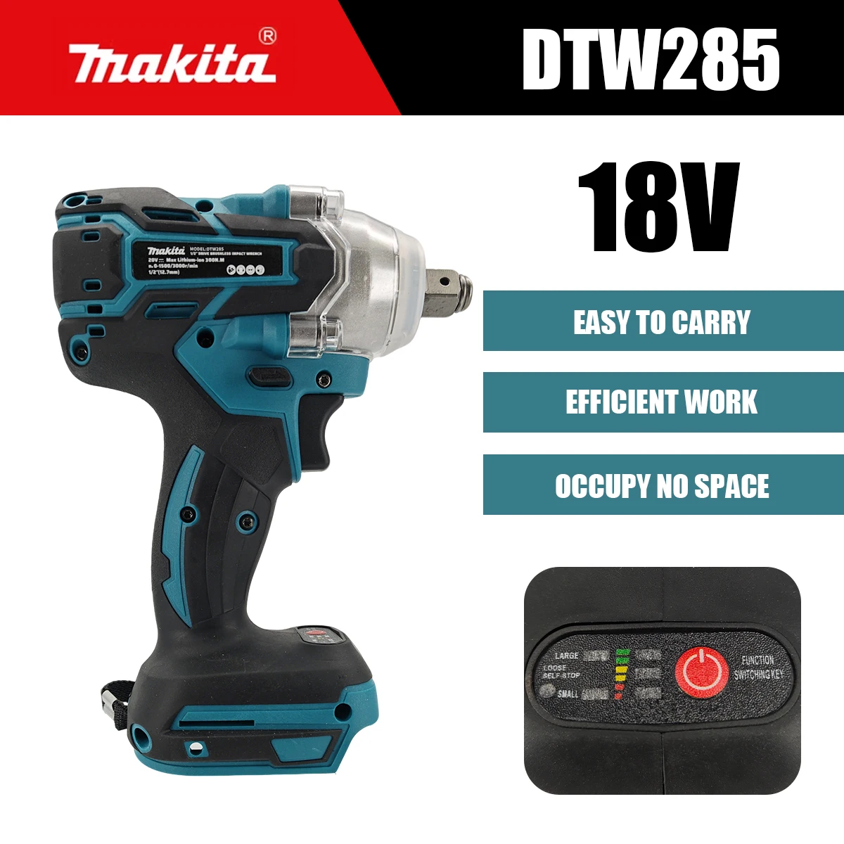 Makita DTW285 Wireless Brushless Electric Impact Wrench High Torque Rechargeable Tool 520N 18V Battery Mobile Phone Compatible
Makita DTW285 Wireless Brushless Electric Impact Wrench High Torque Rechargeable Tool 520N 18V Battery Mobile Phone Compatible