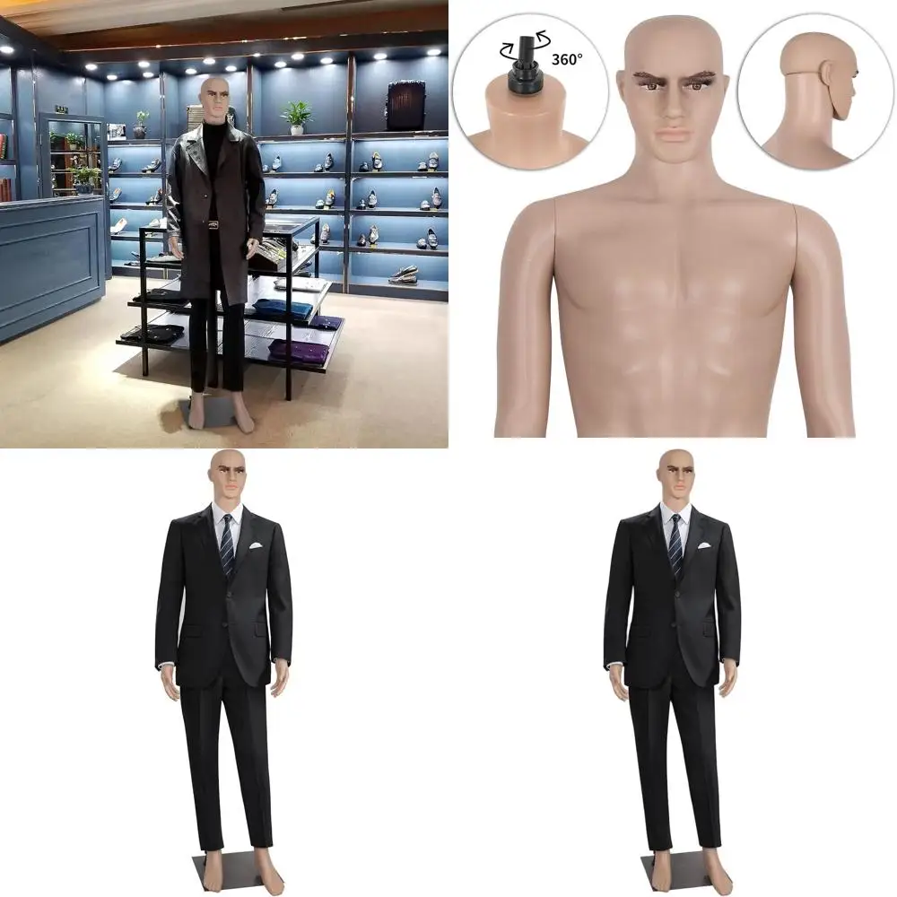 Adjustable Full Body Male Mannequin with Metal Base, 73 inches Tall
Adjustable Full Body Male Mannequin with Metal Base, 73 inches Tall