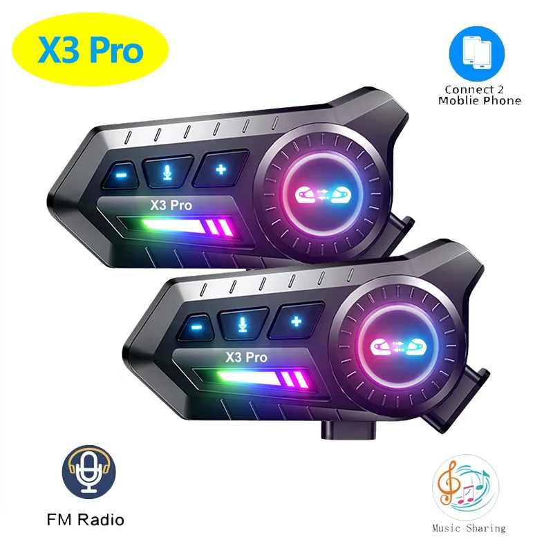 Мотоциклетная Bluetooth-гарнитура X3 Pro BT6.0 для 2 райдеров, интерком, голосовой помощник, шумоподавление, FM-радио, водонепроницаемость IPX6
Мотоциклетная Bluetooth-гарнитура X3 Pro BT6.0 для 2 райдеров, интерком, голосовой помощник, шумоподавление, FM-радио, водонепроницаемость IPX6