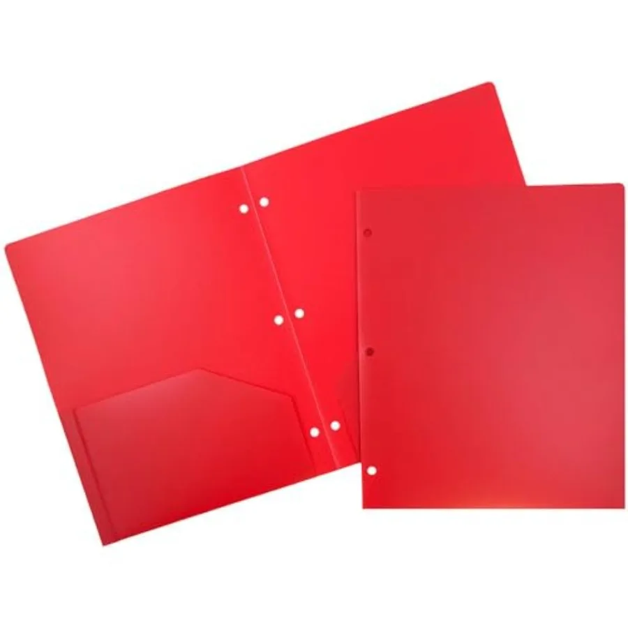 Heavy Duty Plastic 3 Hole Punch Pocket Folders - Extra Tough School Folders - - Bulk 144/Box
Heavy Duty Plastic 3 Hole Punch Pocket Folders - Extra Tough School Folders - - Bulk 144/Box