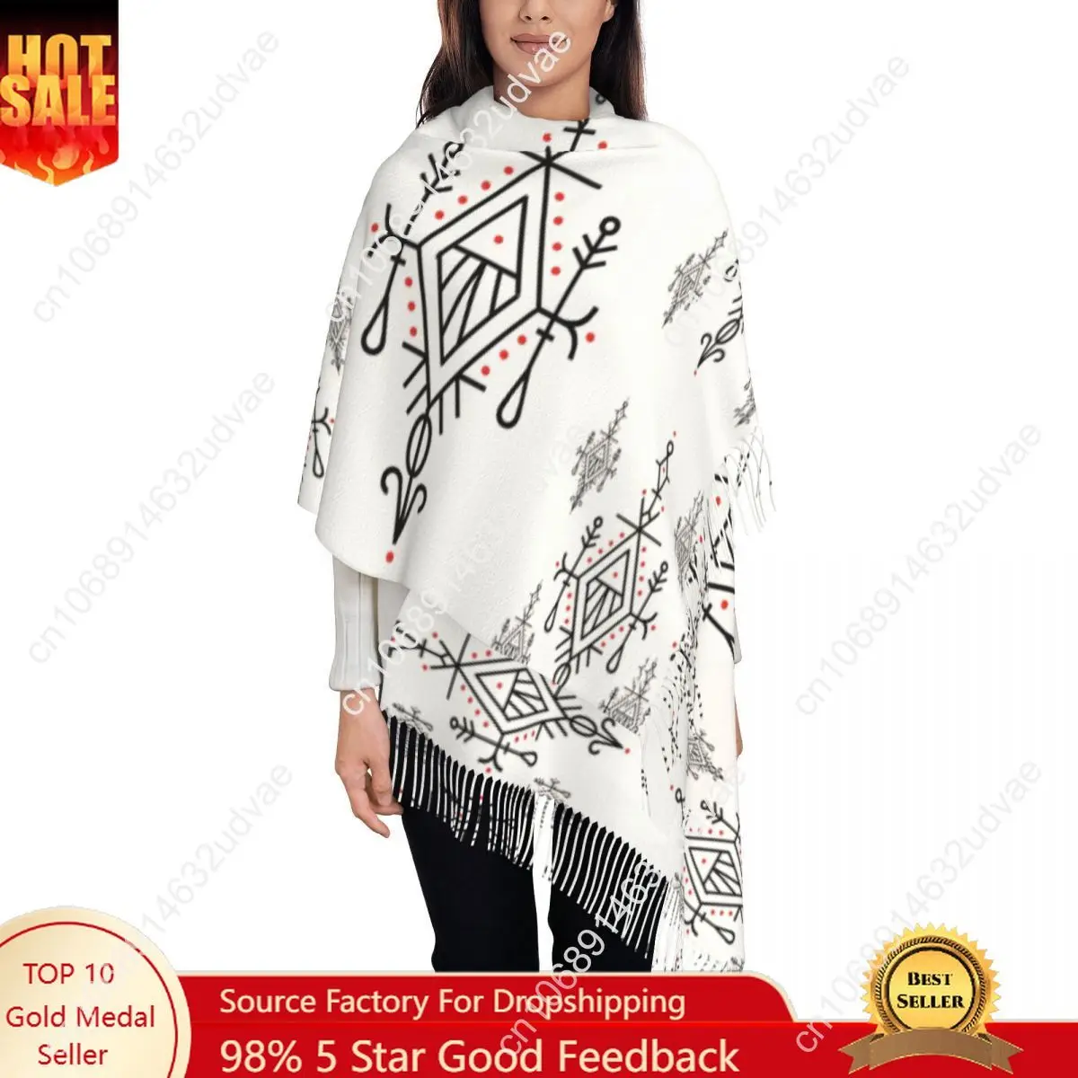 Amazigh Kabyle Pattern Scarf Wrap Women Long Winter Warm Tassel Shawl Unisex Geometric Traditional Scarves
Amazigh Kabyle Pattern Scarf Wrap Women Long Winter Warm Tassel Shawl Unisex Geometric Traditional Scarves