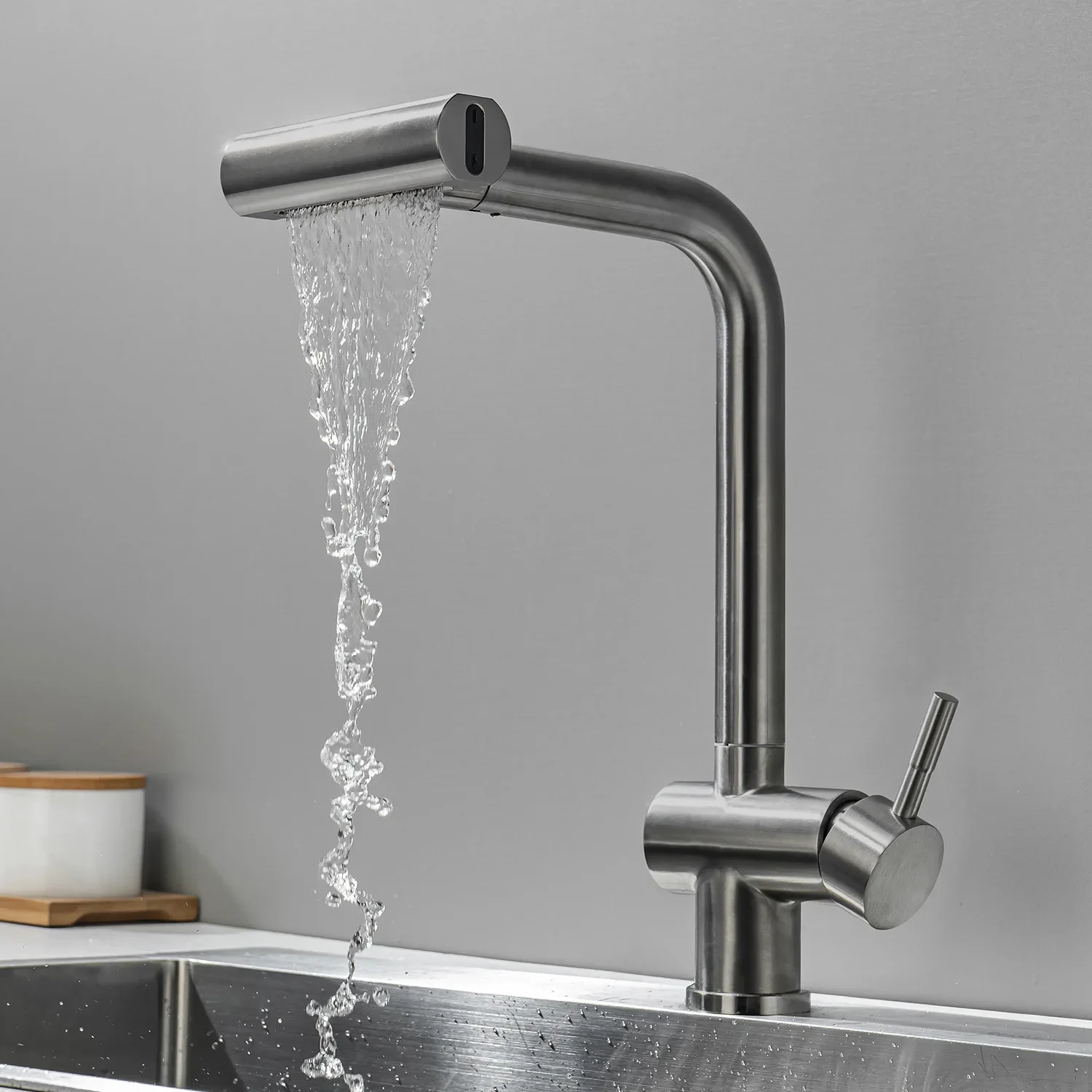 Gun Grey 304 Stainless Steel Waterfall Four Mode Pull Faucet Kitchen Sink Washbasin Hot and Cold Faucet
Gun Grey 304 Stainless Steel Waterfall Four Mode Pull Faucet Kitchen Sink Washbasin Hot and Cold Faucet