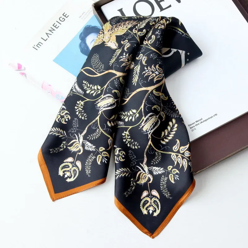 Black Silk Scarf Small Square Bandanas Women Mulberry Scarves Head Neck Hair Foulard Femme 65cm
Black Silk Scarf Small Square Bandanas Women Mulberry Scarves Head Neck Hair Foulard Femme 65cm