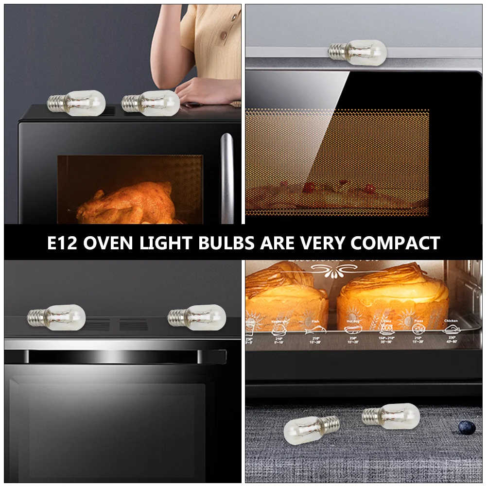 4Pcs Oven Light Bulbs E12 15W High Temperature Resistant Heatproof Halogen Lamp for Microwave Oven Lamp Appliance Light Bulb
4Pcs Oven Light Bulbs E12 15W High Temperature Resistant Heatproof Halogen Lamp for Microwave Oven Lamp Appliance Light Bulb