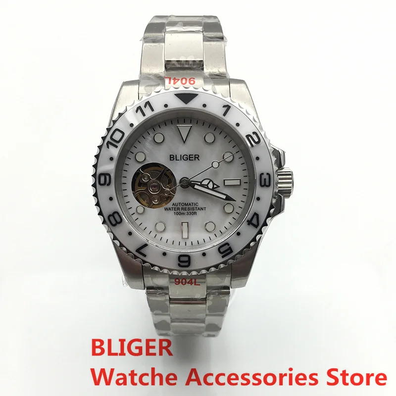 BLIGER 40mm NH38 Automatic Watch For Men Hollow Out White Mother Pearl Dial Ceramic Bezel Sapphire Glass Waterproof Slide Buckle
BLIGER 40mm NH38 Automatic Watch For Men Hollow Out White Mother Pearl Dial Ceramic Bezel Sapphire Glass Waterproof Slide Buckle