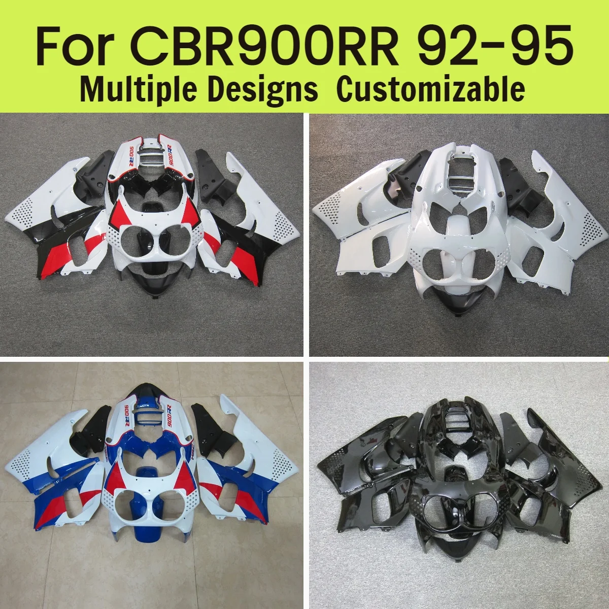 For HONDA CBR900RR 1992-1995 Aftermarket Fairing Set Panel Kit CBR 900RR 92-95 ABS Plastic Motorcycle Fairings
For HONDA CBR900RR 1992-1995 Aftermarket Fairing Set Panel Kit CBR 900RR 92-95 ABS Plastic Motorcycle Fairings