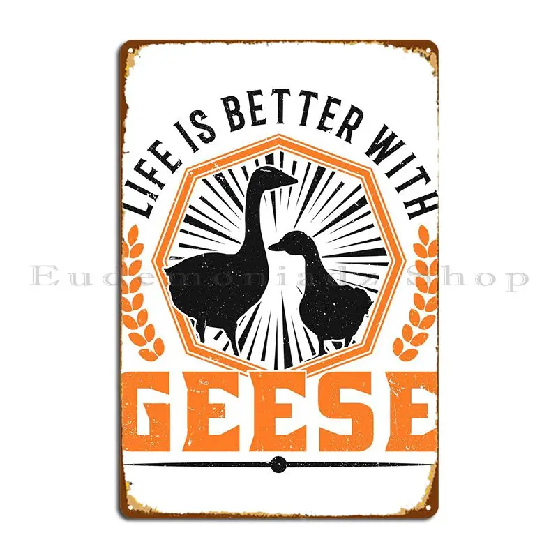 Life Is Better With Geese Metal Sign Decoration Design Pub Plates Personalized Wall Mural Tin Sign Poster
Life Is Better With Geese Metal Sign Decoration Design Pub Plates Personalized Wall Mural Tin Sign Poster