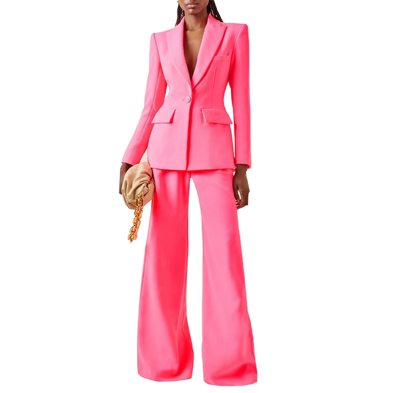 2022 Spring And Autumn New One-button Collar Long-sleeved Slim Fit Jacket + Flared Pants Women's Suit Two-piece Blazer
2022 Spring And Autumn New One-button Collar Long-sleeved Slim Fit Jacket + Flared Pants Women's Suit Two-piece Blazer