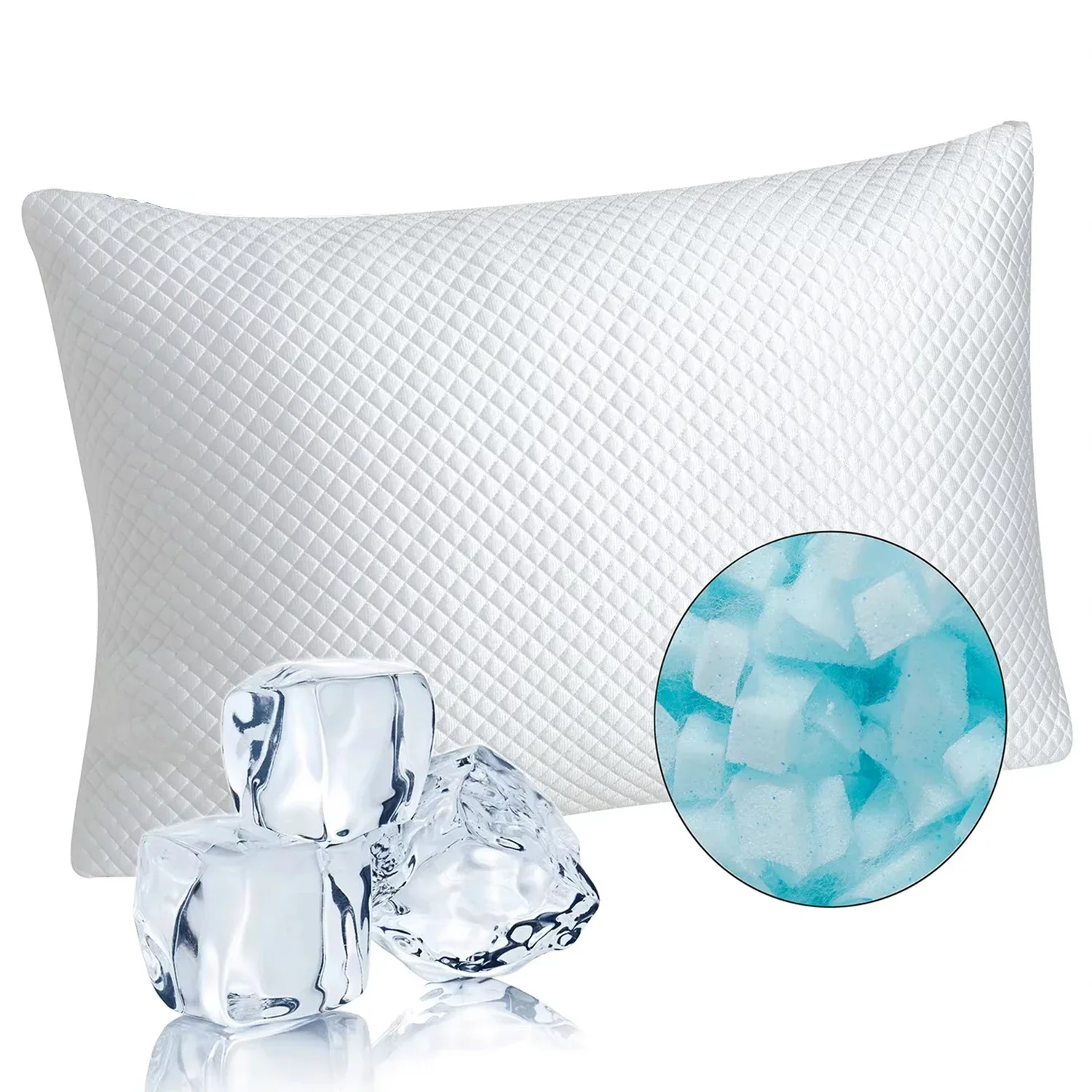Shredded Memory Foam Pillows Adjustable Cool Pillow for Side Back Stomach Sleepers Luxury Gel Pillows Queen Washable Removable C
Shredded Memory Foam Pillows Adjustable Cool Pillow for Side Back Stomach Sleepers Luxury Gel Pillows Queen Washable Removable C