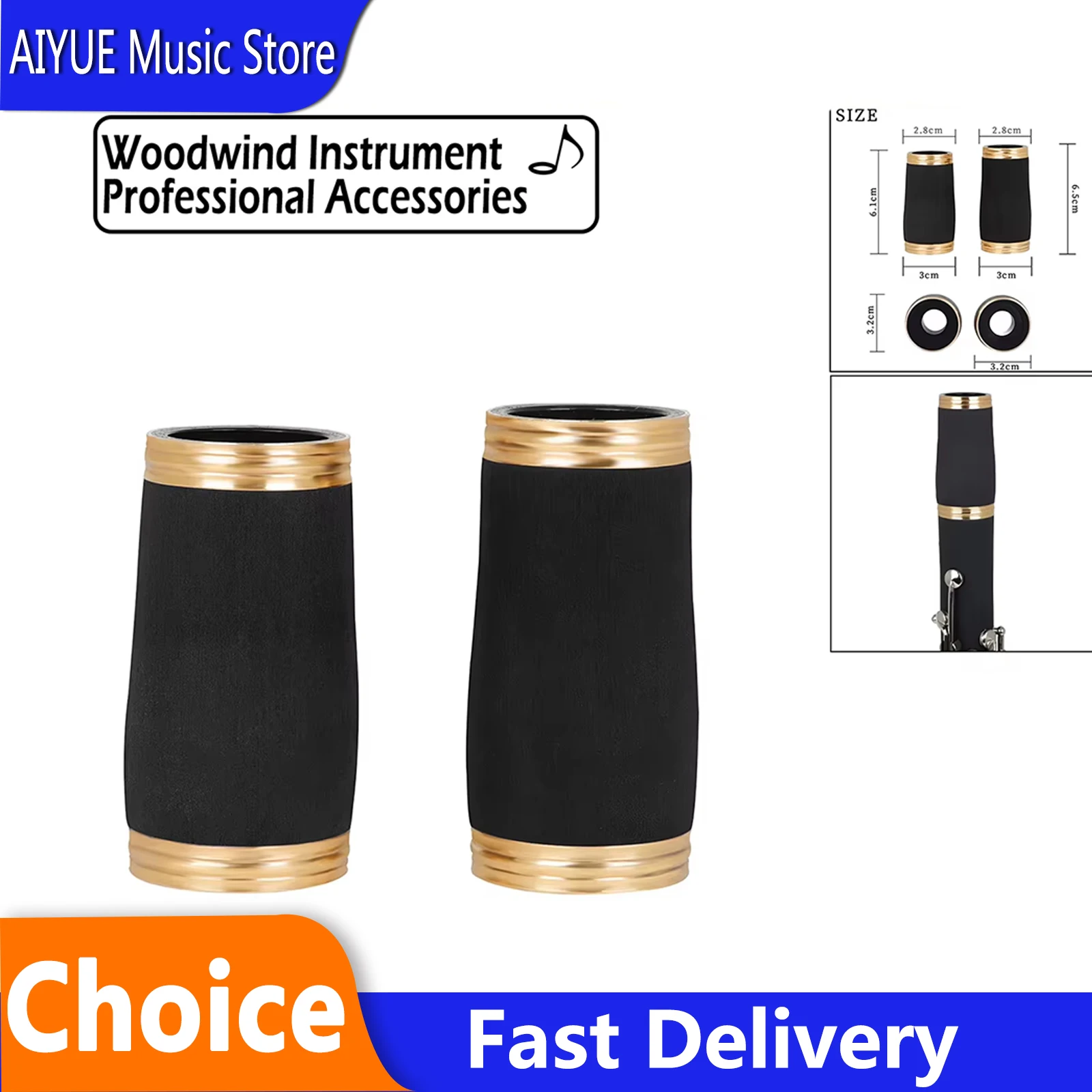Bb Clarinet Black Adjusting 2Pcs Tube Tuning Bakelite Section Tube Section Professional Woodwind Instruments Parts Accessories
Bb Clarinet Black Adjusting 2Pcs Tube Tuning Bakelite Section Tube Section Professional Woodwind Instruments Parts Accessories