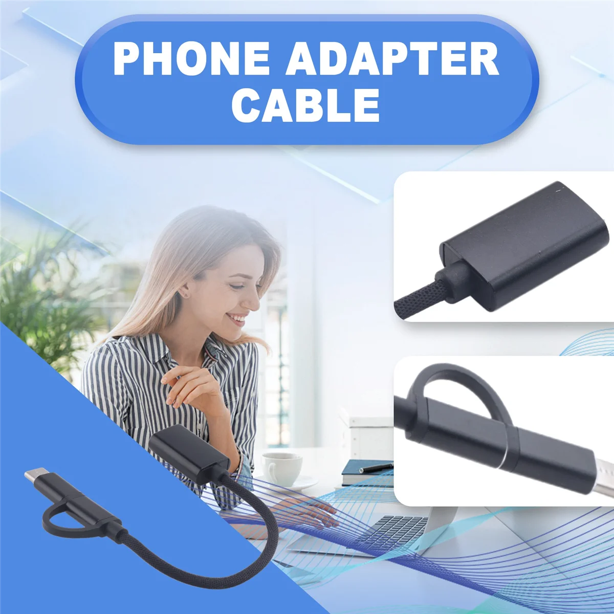 A06RP 2 в 1 USB 3.0 OTG Кабель-адаптер Type-C Конвертер интерфейса Micro-USB в USB 3.0 для зарядного кабеля мобильного телефона Line-Black
A06RP 2 в 1 USB 3.0 OTG Кабель-адаптер Type-C Конвертер интерфейса Micro-USB в USB 3.0 для зарядного кабеля мобильного телефона Line-Black