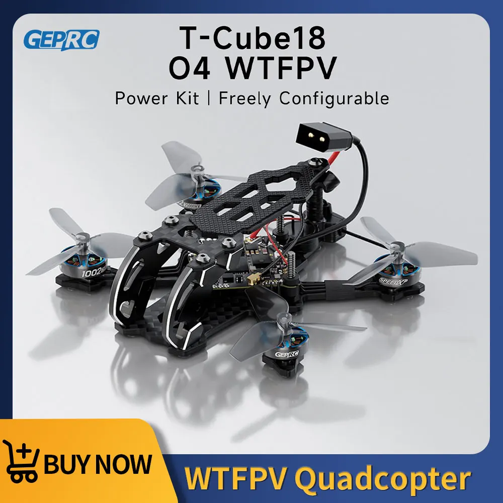 GEPRC Portable T-Cube18 O4 WTFPV Quadcopter with Built-in ELRS2.4G 2S Analog SPEEDX2 1002 18000KV Motor RC Freestyle Drone
GEPRC Portable T-Cube18 O4 WTFPV Quadcopter with Built-in ELRS2.4G 2S Analog SPEEDX2 1002 18000KV Motor RC Freestyle Drone