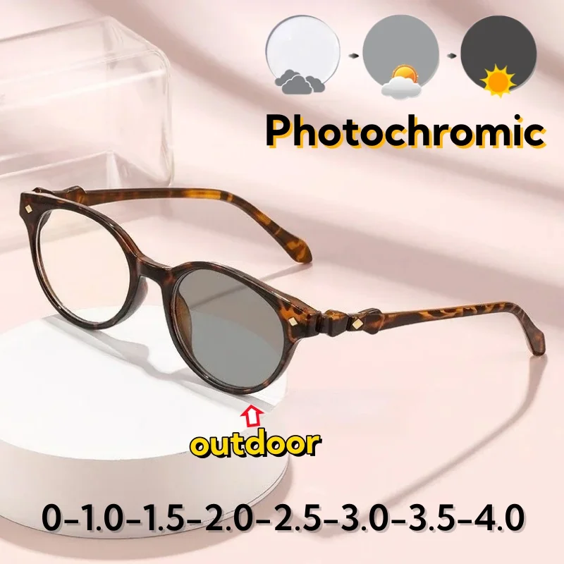 Fashionable Versatile Small Cat-eye Photochromic Myopia Glasses College Style HD Blue Light Blocking Eyeglasses 0 To -4.0
Fashionable Versatile Small Cat-eye Photochromic Myopia Glasses College Style HD Blue Light Blocking Eyeglasses 0 To -4.0