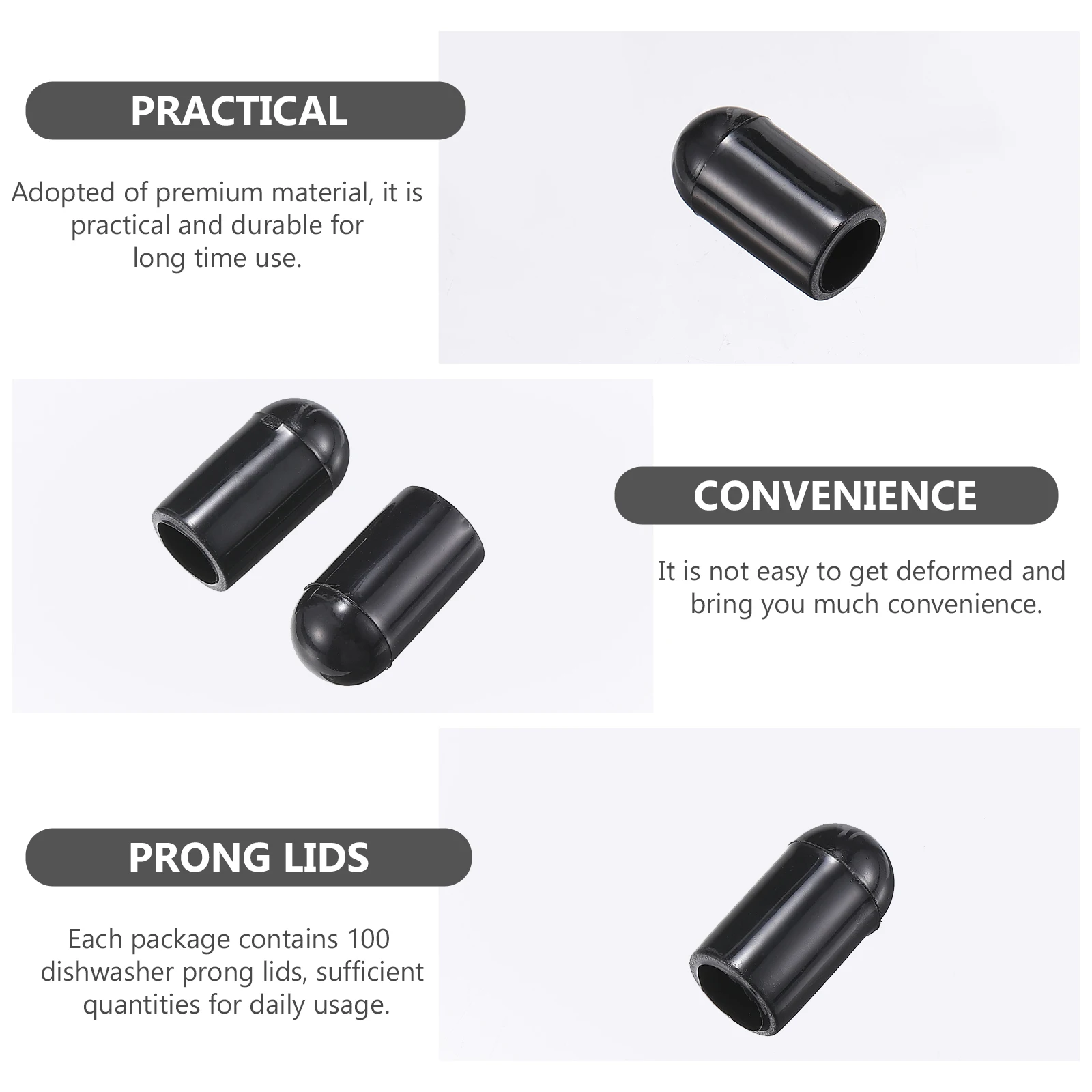 100 PCS Glue Hat Cover Dishwasher Rack Maintenance Wire Shelf End Caps Rubber Prong Protector Threaded Pvc Black Plug
100 PCS Glue Hat Cover Dishwasher Rack Maintenance Wire Shelf End Caps Rubber Prong Protector Threaded Pvc Black Plug