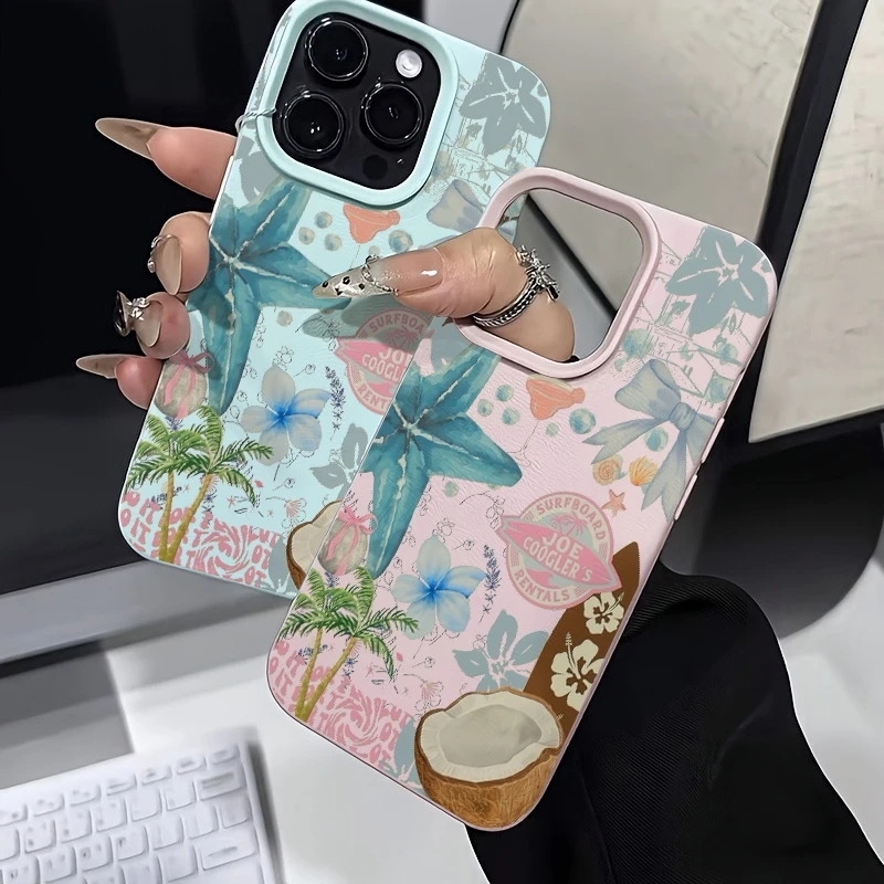 INS Style Starfish Coconut Lichee Pattern Phone Case For iPhone 16 Pro Max 15 Plus 14 13 12 11 17 Air XS XR X Faux Leather Cover
INS Style Starfish Coconut Lichee Pattern Phone Case For iPhone 16 Pro Max 15 Plus 14 13 12 11 17 Air XS XR X Faux Leather Cover