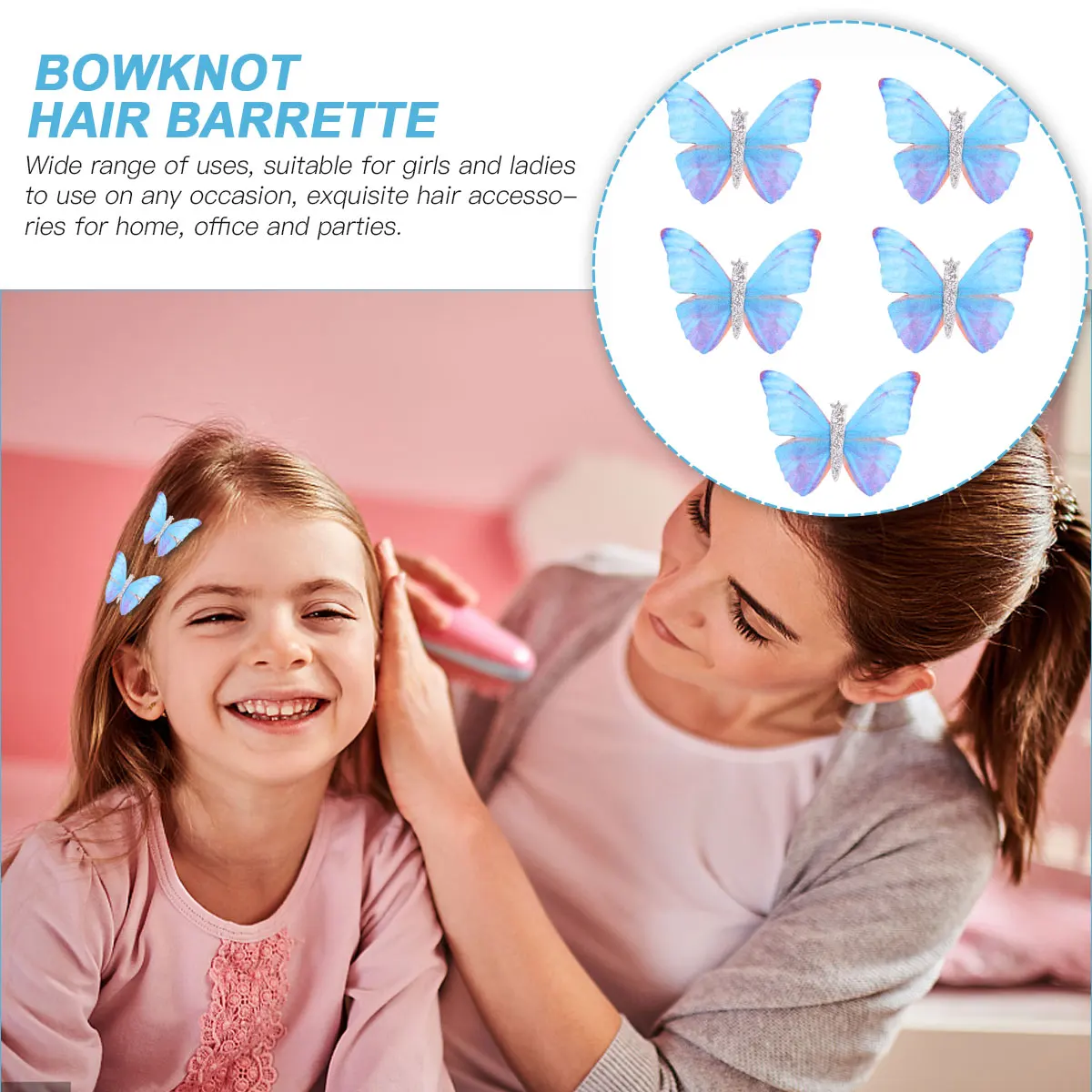 5pcs Fairy Butterfly Hair Clips Bowknot Barrettes Bangs Hairpins Duckbill Clips Lightweight Hair Ornaments For Women
5pcs Fairy Butterfly Hair Clips Bowknot Barrettes Bangs Hairpins Duckbill Clips Lightweight Hair Ornaments For Women